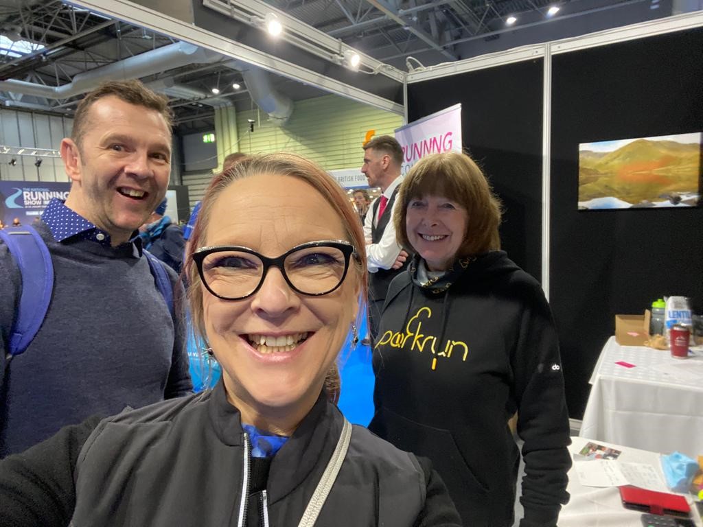 Gareth and myself meeting Eileen Jones at the NEC Running Show