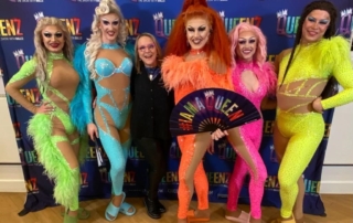 Sarah with Queenz - the show with balls. 5 drag queens.